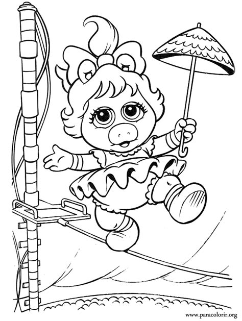 Muppet Babies Miss Piggy Coloring Page
