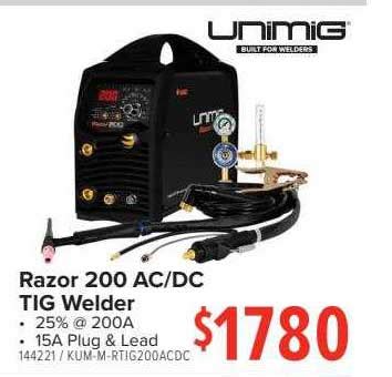 Unimig Razor 200 AC DC Tig Welder Offer At Total Tools
