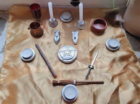 Complete Pagan Altar Kit Travel Altar Set Vintage Pagan Tools Etsy