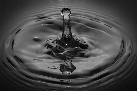Hd Wallpaper Water Drop Black And White Clean Clear Droplet