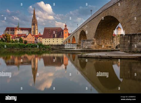 Regensburg Germany Cityscape Image Of Regensburg Germany With Old