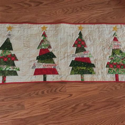 Crazy Christmas Tree Table Runner Quiltsbyme Christmas Table Runner