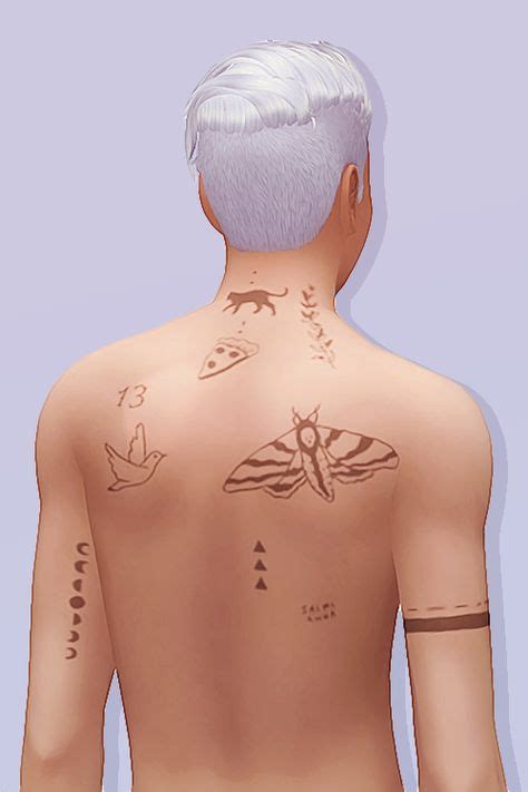 Sakura Tattoo By Fuyaya At Sims Artists Via Sims 4 Updates Sims 4