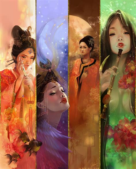 The Four Beauties By Luciole On Deviantart