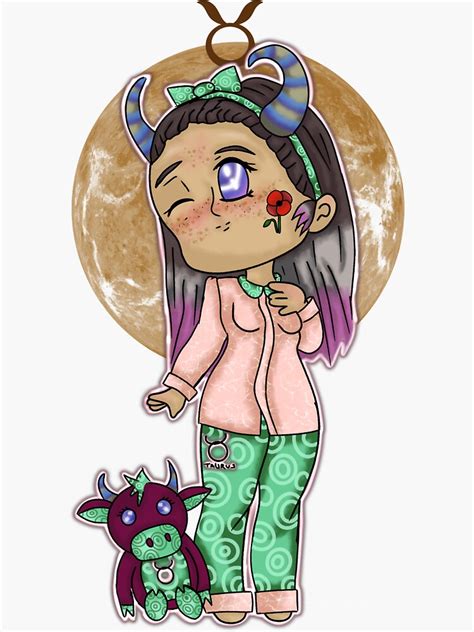Chibi Taurus Zodiac Sign Sticker For Sale By Luned Redbubble