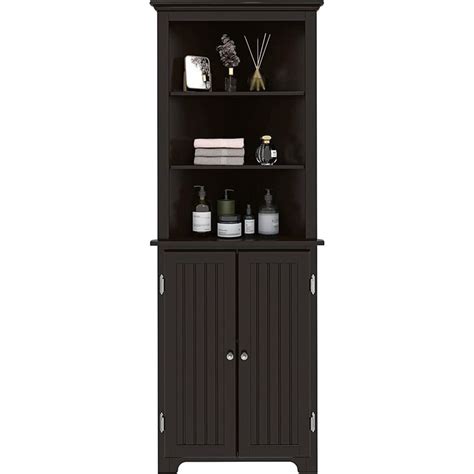 Utex Tall Corner Cabinet Free Standing Corner Storage Cabinet With