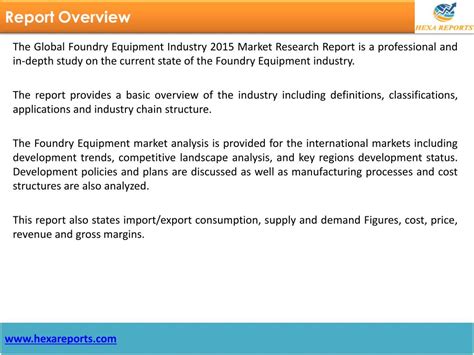 Ppt Foundry Equipment Market Overview And Opportunity Powerpoint Presentation Id7256417