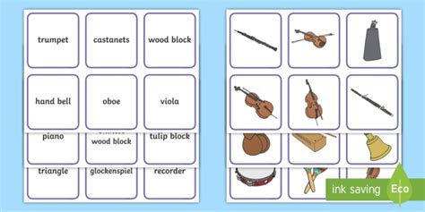 Music Topic Word And Picture Sorting Cards Teacher Made