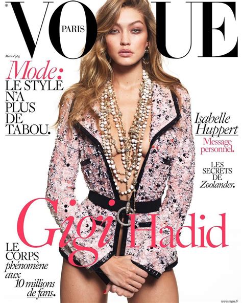 Gigi Hadid On The Cover Of Vogue Magazine March 2016 Hawtcelebs