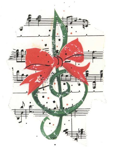 Buy Clef With Bow Christmas Card Music Stationery Greeting Cards