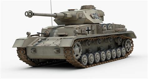Ww2 German Tank Panzer Iv 3d Model