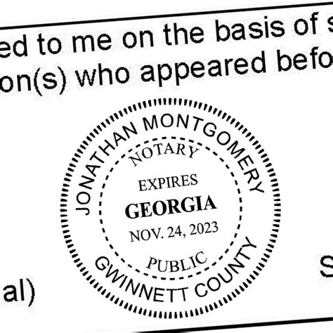 Georgia Notary Seal W Expiration Simply Stamps