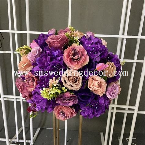 Customized Purple Floral Wedding Centerpieces Wholesale Purple Floral