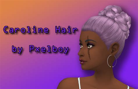 Sims 4 Ccs The Best Caroline Hair In 72 Colors By Pxelboy