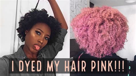 Watch Me Color My Natural 4c Hair Pink Youtube