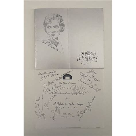 A Tribute To Helen Hayes Signed Program