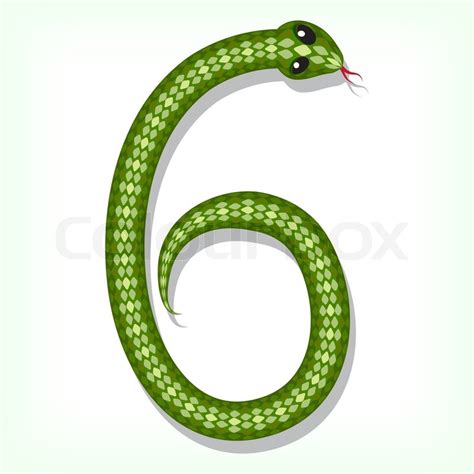 Download 60 snake free 3d models, available in max, obj, fbx, 3ds, c4d file formats, ready for vr / ar, animation, games and other 3d projects. Snake font Digit 6 | Stock vector | Colourbox