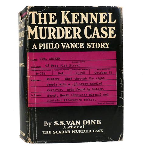 The Kennel Murder Case S S Van Dine First Edition First Printing