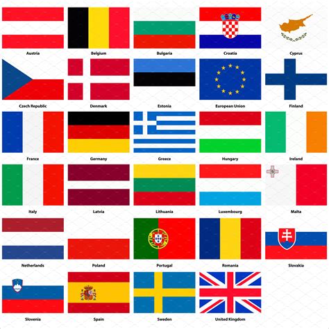 All Flags Of The European Union ~ Icons ~ Creative Market