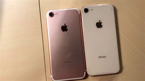 Iphone 8 Gold Unboxing And Comparison To Rose Gold Color Youtube