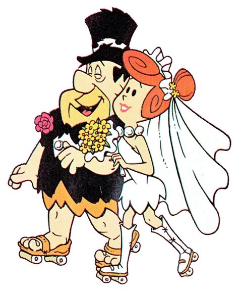 Fred And Wilmas Wedding On Skates Classic Cartoon