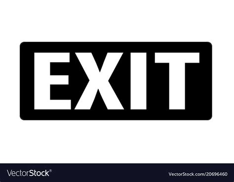 Exit Icon On White Background Exit Sign Flat Vector Image