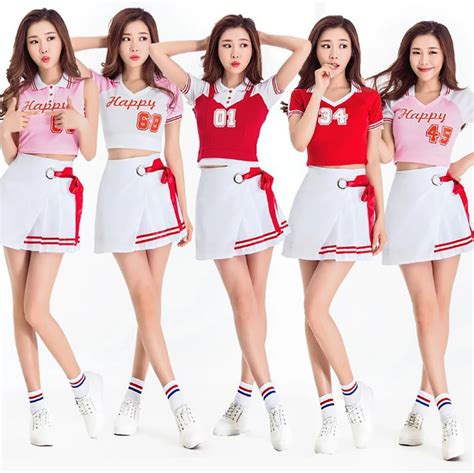Korean Japanese Hot Sale High School Girls Cheerleading Costume Sleeveless Cheerleader Uniform
