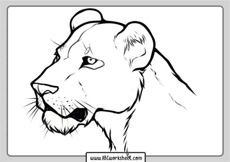 Free Printable Lioness Coloring Pages