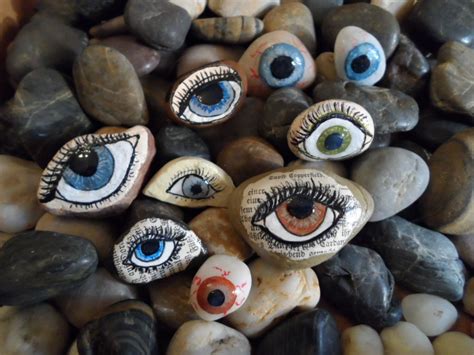 A Few Of My Hand Painted Eyes And Eyeballs Rocks Stones Soverymary