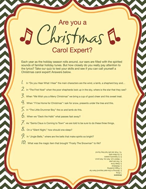 But what was more important was the music. christmas songs trivia questions and answers printable