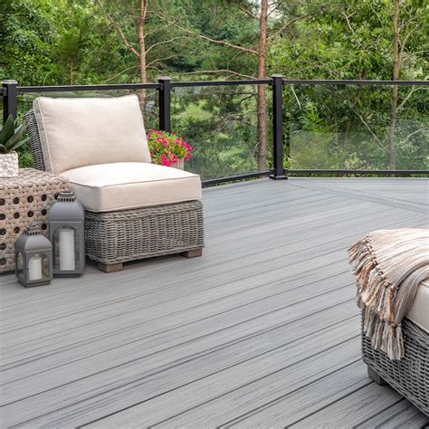 Trex Transcend 1 In X 6 In X 12 Ft Island Mist Grooved Composite Deck