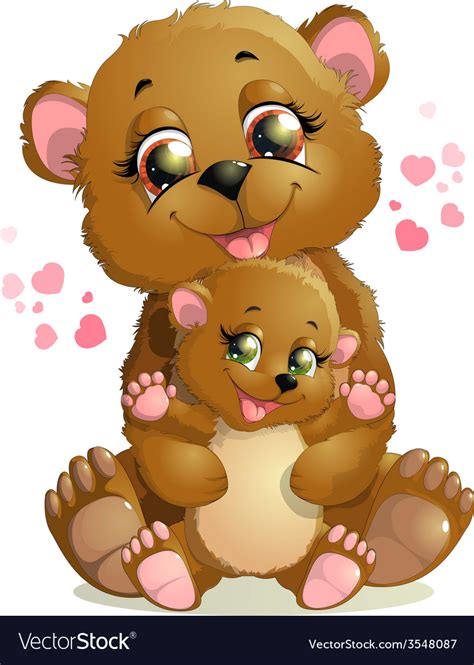 Two Bears Royalty Free Vector Image Vectorstock