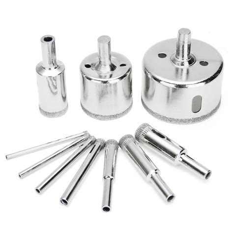 10pcs diamond drill bit 3 50mm marble hole saw cutter mayitr for glass ceramic tile dilling