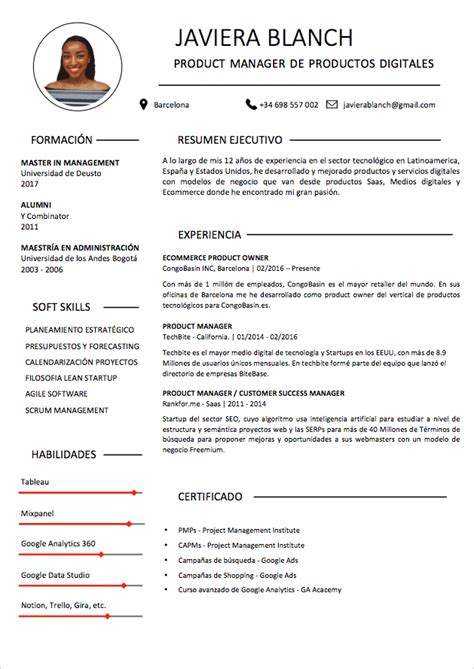 Modelo De Curriculum En España Actualizado Marzo 2024