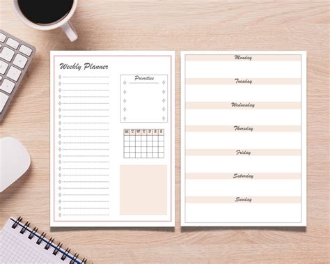 Digital Weekly Planner To Do List Goodnotes Planner Ipad Etsy