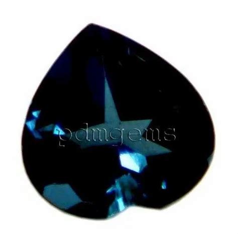 London Blue Topaz Faceted Heart Shape Gemstone Size 1 30 Mm At Rs 300