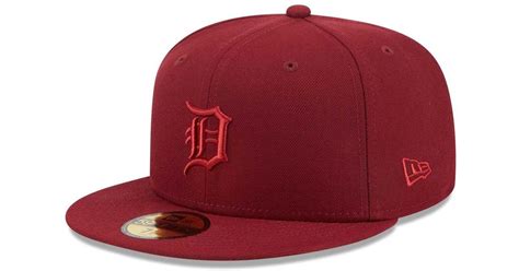Ktz Cardinal Detroit Tigers Color Pack 59fifty Fitted Hat In Red For Men Lyst