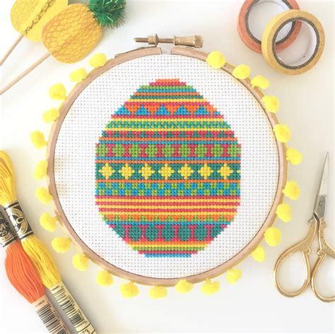 Katie bowlby katie bowlby is deputy managing editor, digital, at country living, where she covers gift guides, crafts, and tv shows like yellowstone. Bright Easter Egg Cross Stitch Kit for Beginners - Hannah ...