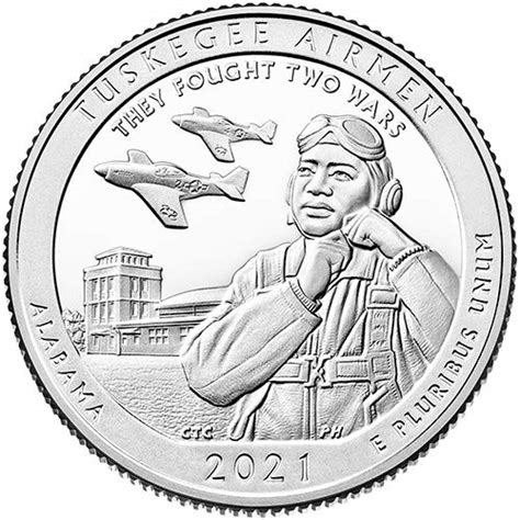 2021 S Clad Proof Tuskegee Airmen Alabama National Park Np Quarter Gem
