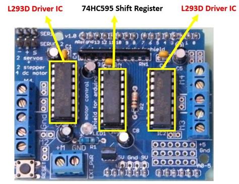 Arduino L293d Motor Driver Shield Control Dc Servo And Stepper Motors