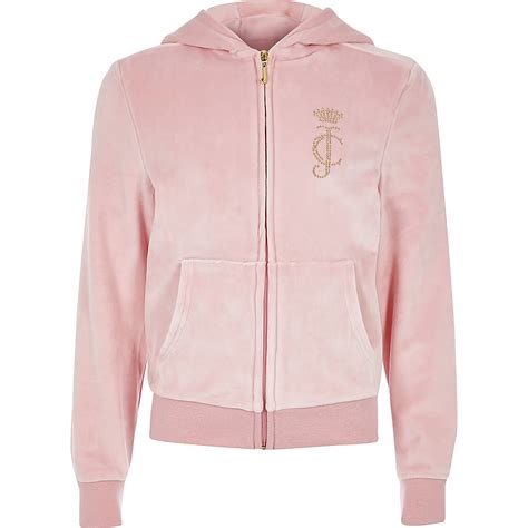 Girls Juicy Couture Light Pink Tracksuit River Island
