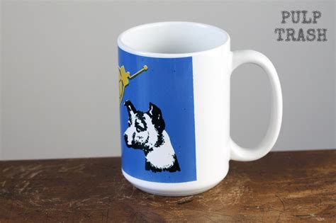 Laika The Dog Sputnik 2 Soviet Matchbox Label Coffee Mugs Etsy