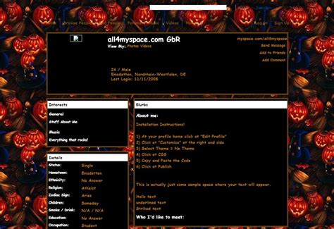 36 Myspace Halloween31 Myspace Halloween Themes And Templates Themes