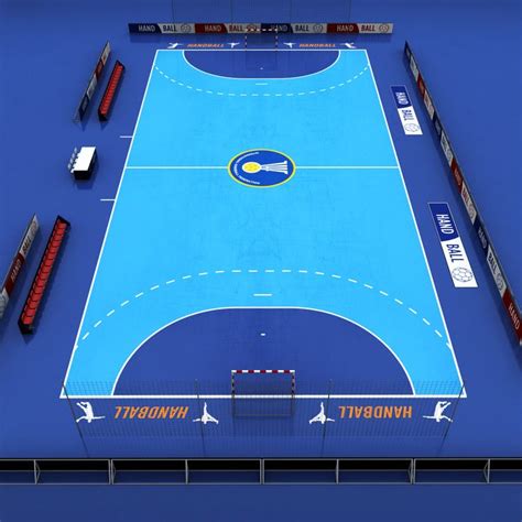 Handball Court Arena Low Poly Handball Poly Sports