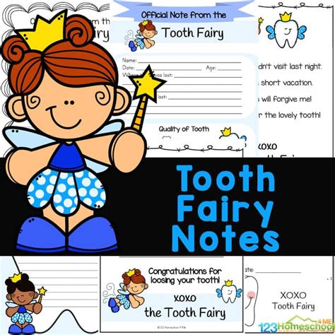 Free Tooth Fairy Letter And Notes Printables
