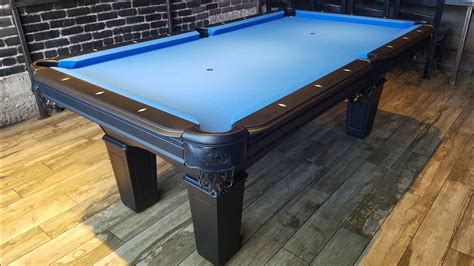 Electric Blue Felt Pool Table