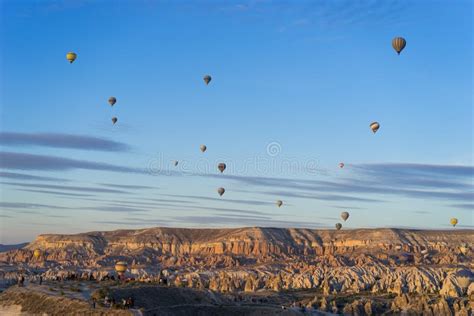 Hot Air Balloon Flying Over Cappadocia Editorial Photo Image Of