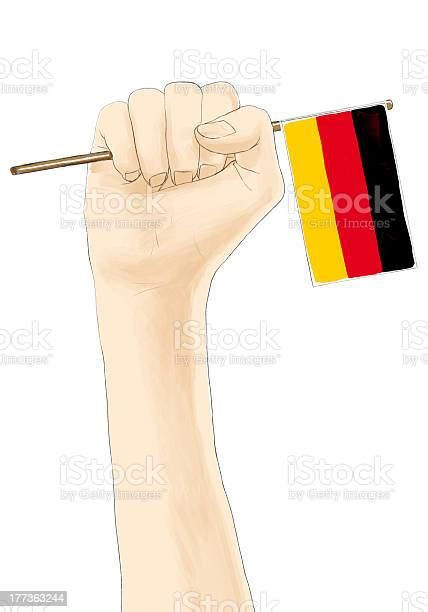Holding German Flag Stock Illustration Download Image Now Art Art