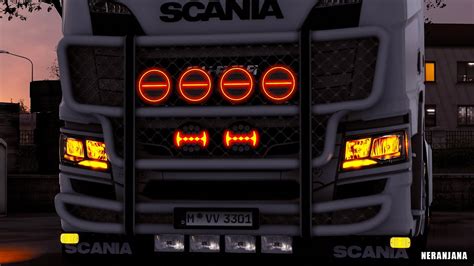 Ets2 Mods V143 Orange Headlight Pack For Ng Scania And Rjl Scania
