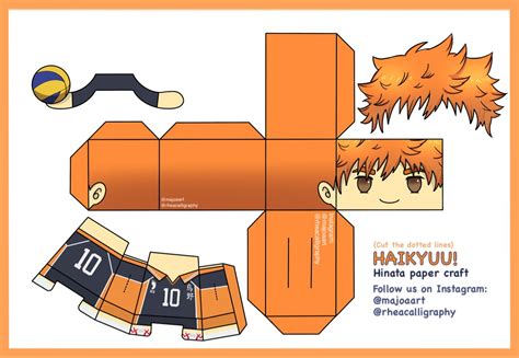 Haikyuu Hinata Paper Craft Anime Paper Anime Crafts Paper Doll Template